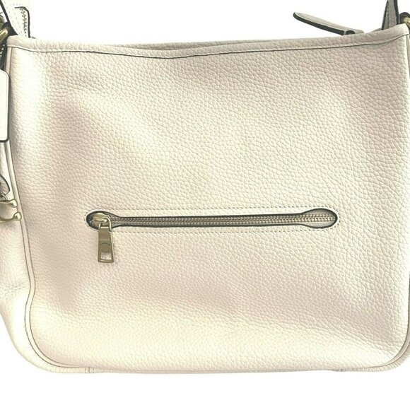 Coach $395 Off White Pebbled Leather Cary Shoulder Bag Convertible Crossbody NEW - Picture 5 of 10